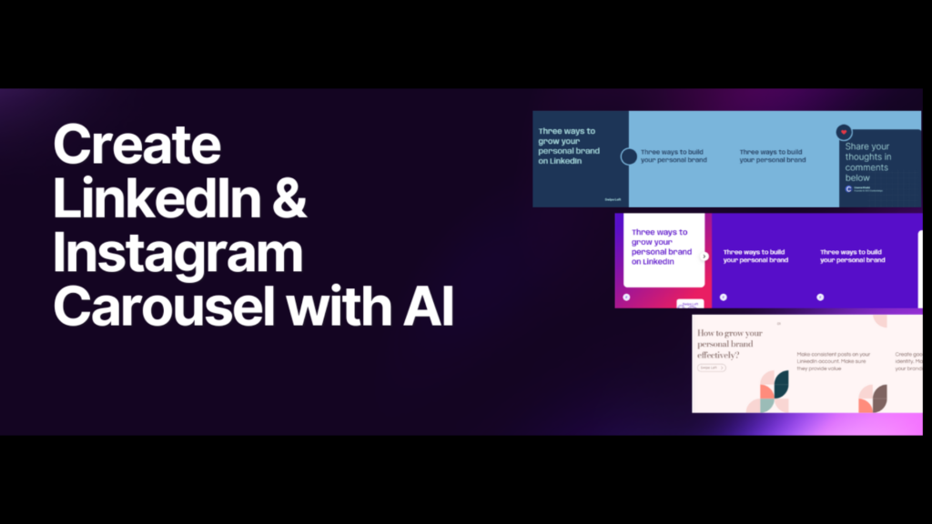 AI LinkedIn And  Instagram carousel