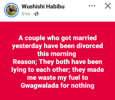 Shocking News: Couple Divorces Just Hours After Wedding in Abuja