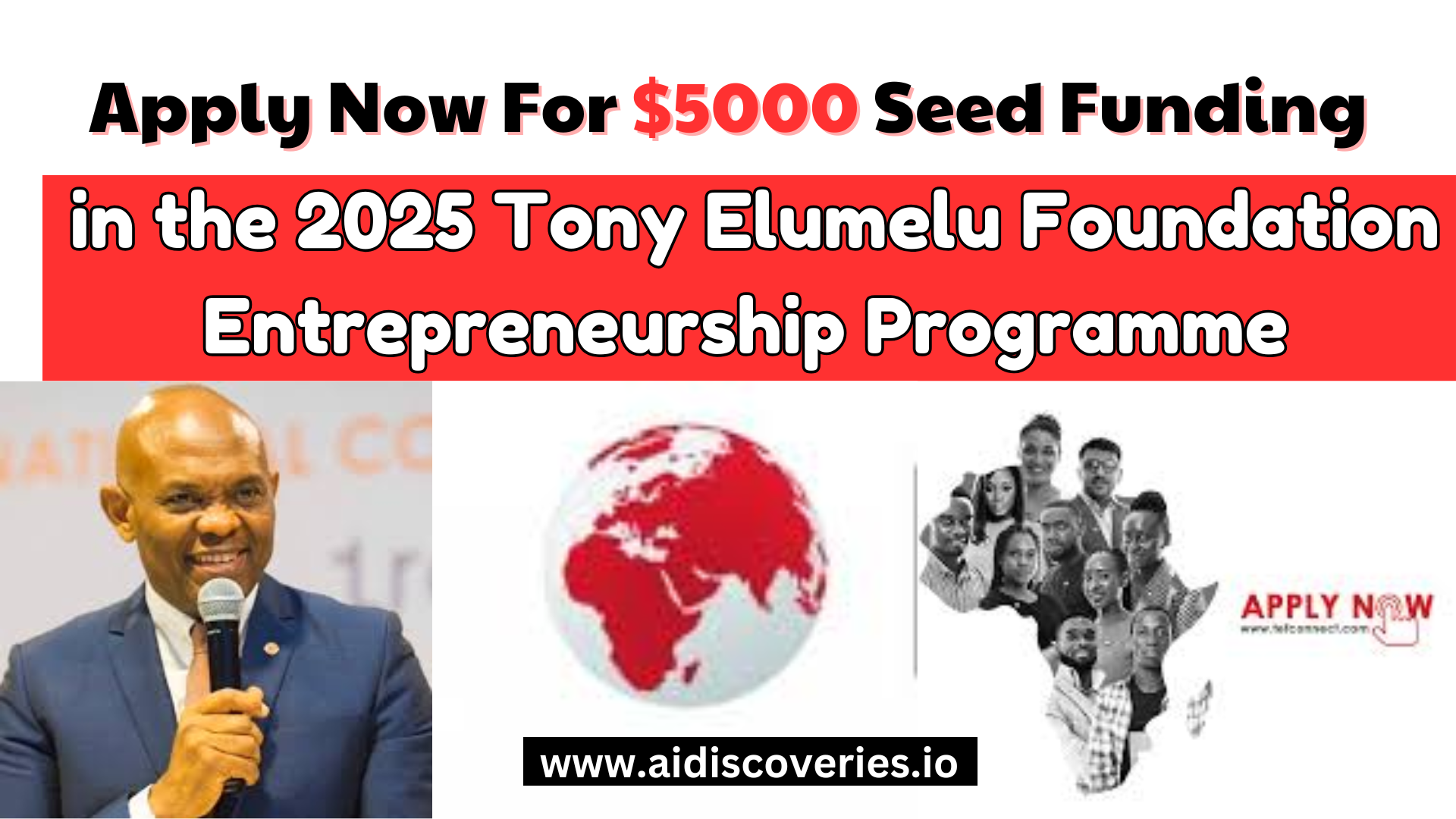 Apply NOW for $5000 in the 2025 Tony Elumelu Foundation Entrepreneurship Programme | SEED CAPITAL