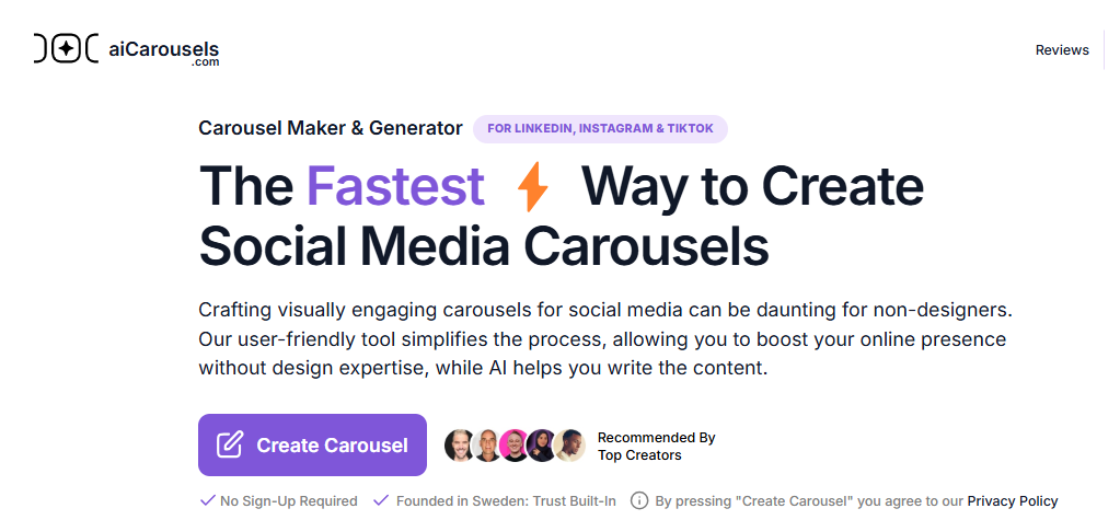 AICarousels Review: The Fastest and Easiest Way to Create Stunning Social Media Carousels for LinkedIn, Instagram, and TikTok