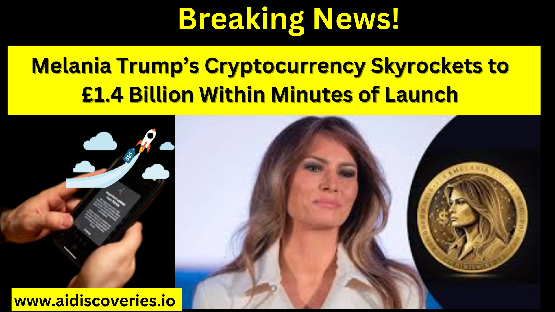 Melania Trump’s Cryptocurrency Skyrockets to £1.4 Billion Within Minutes of Launch