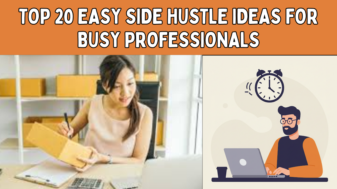 Top 20 Easy Side Hustle Ideas Busy Professionals Can Start Without Quitting Their 9-5 Jobs