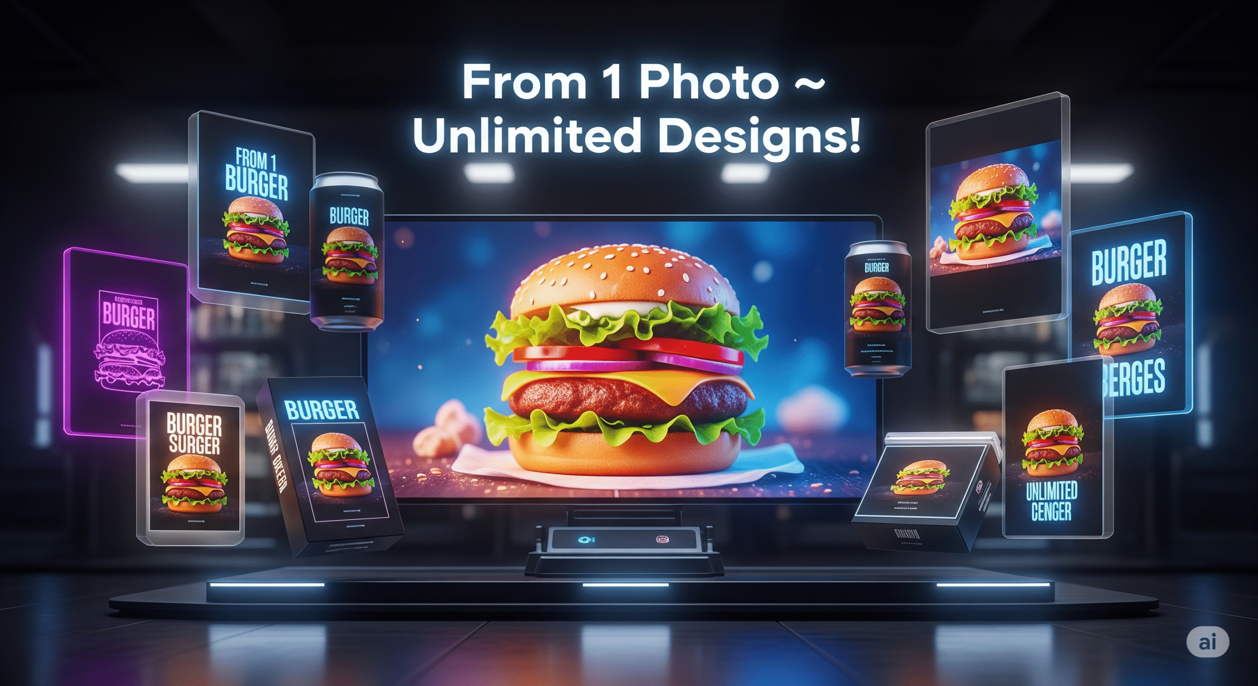 How I Turned a Single Low-Quality Burger Photo into Unlimited Posters, Packaging, and Brand Designs with Lovart (Step-by-Step Guide)