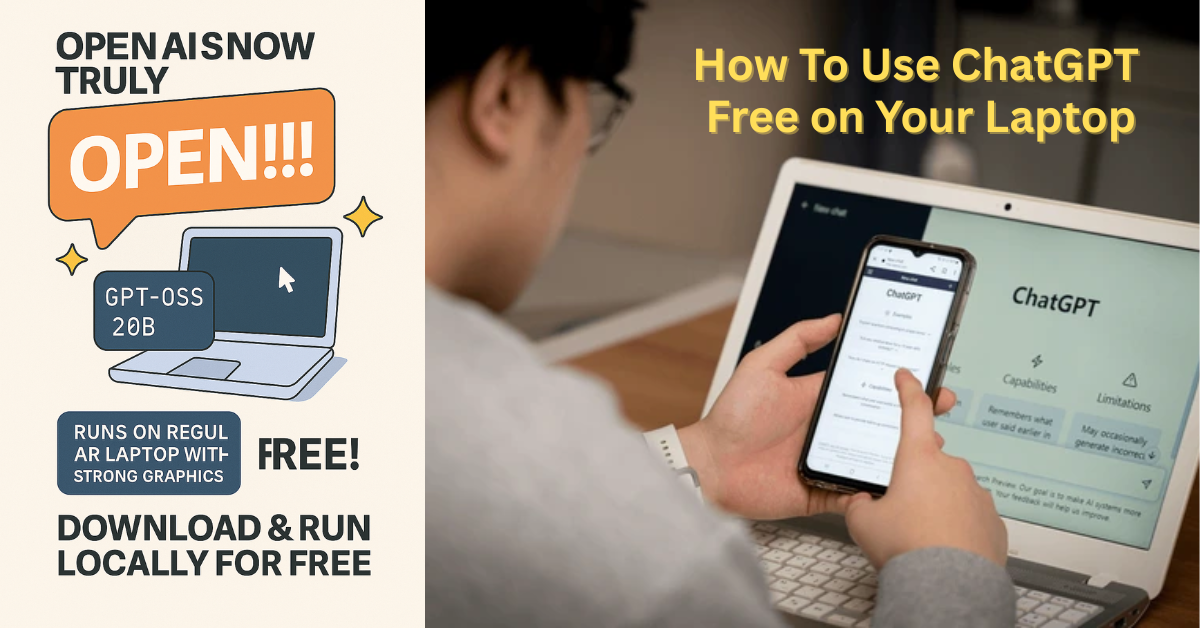 How to Download, Run And Use ChatGPT On Your Laptop For Free (No Internet Needed): GPT-OSS 20B & 120B