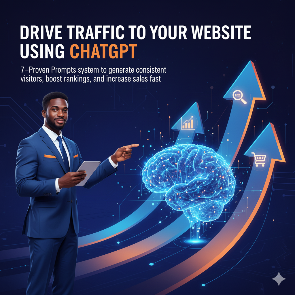 Drive traffic to your website using ChatGPT. Follow this proven 7-step system to generate consistent visitors, boost rankings, and increase sales fast.