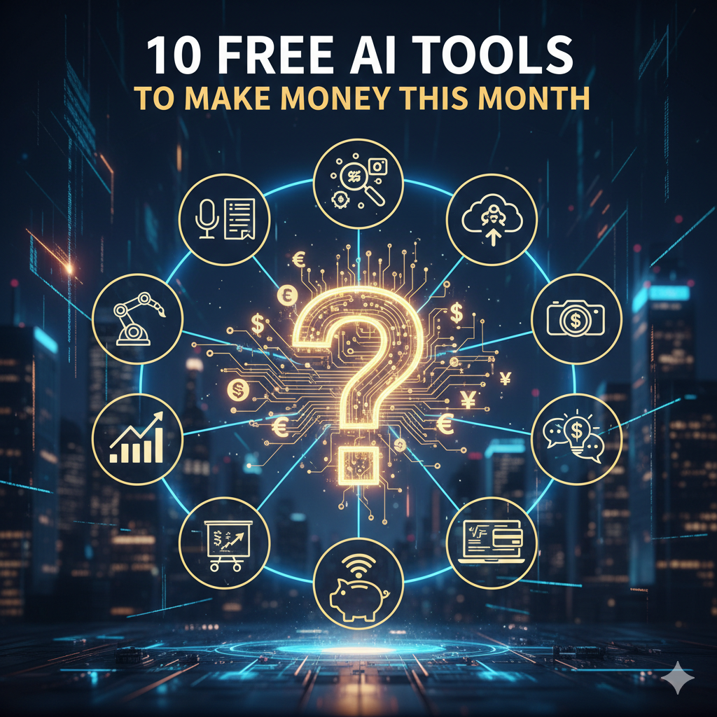 10 Free AI Tools To Make Money This Month (Start Earning Today)