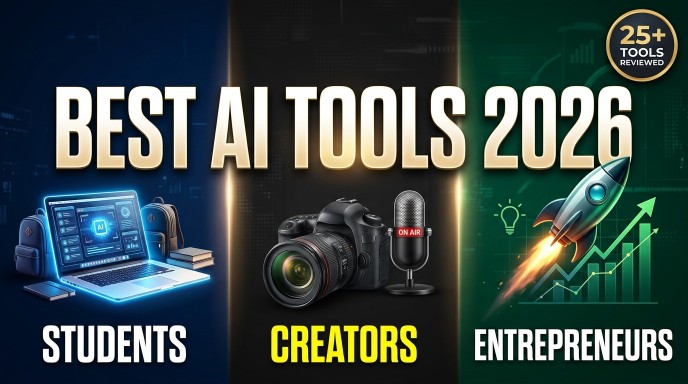 BEST AI TOOLS FOR STUDENTS, CREATORS, AND ENTREPRENEURS (2026) – A Complete, Expert-Curated Guide