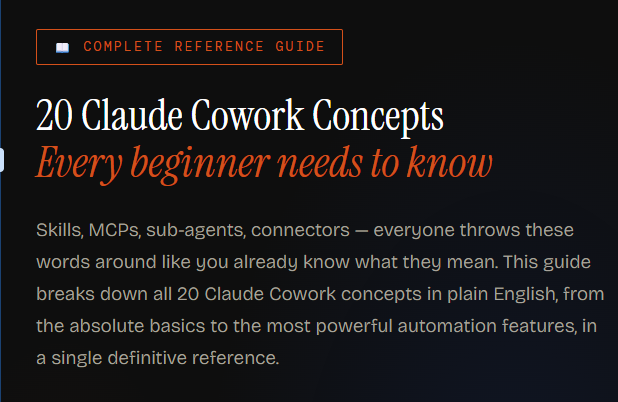 20 Claude Cowork Concepts