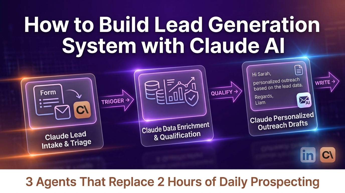 How to Build an AI Lead Generation System with Claude: 3 Agents That Replace 2 Hours of Daily Prospecting