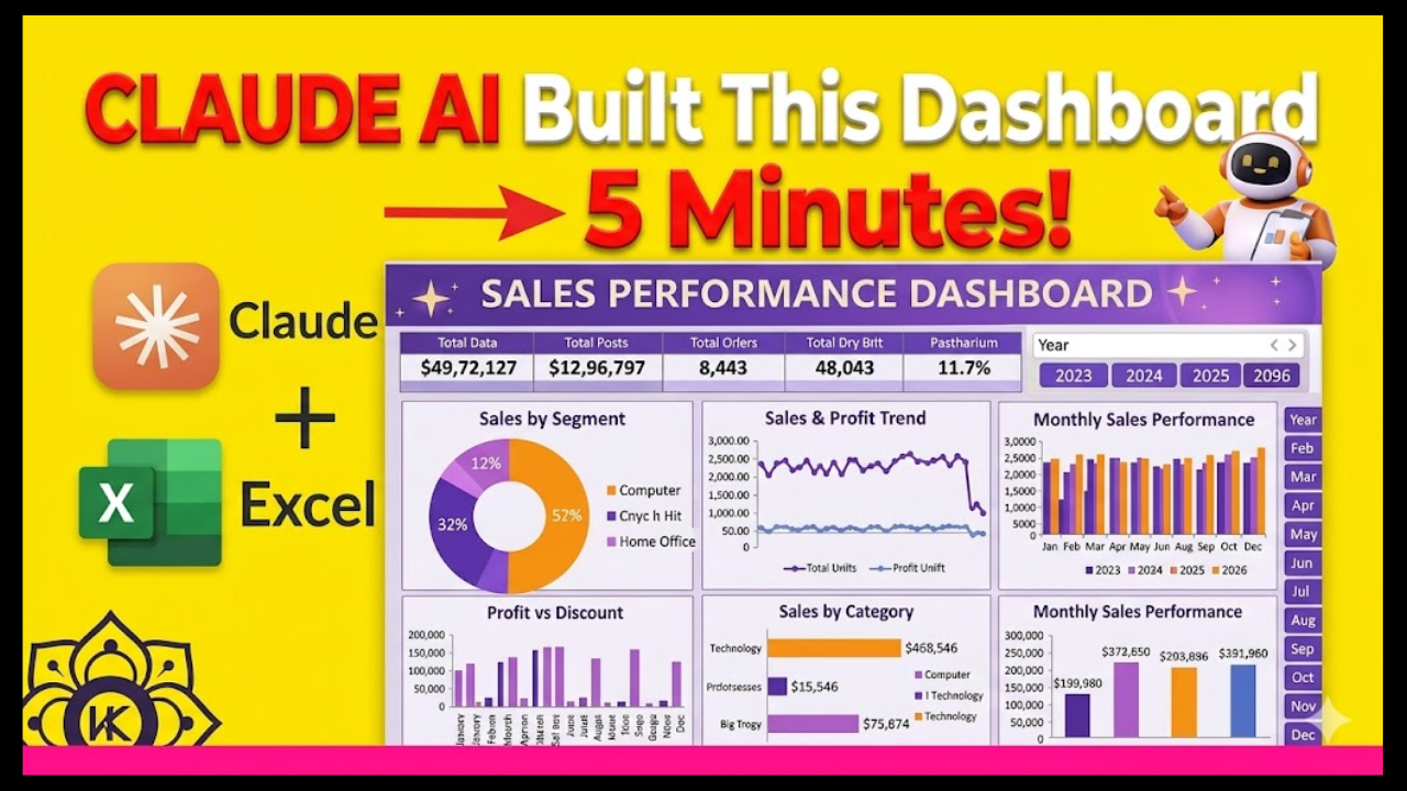 Claude AI, Excel automation, VBA code, Excel dashboard, pivot tables, AI productivity, Excel tutorial, no-code automation, Excel macros, ChatGPT for Excel