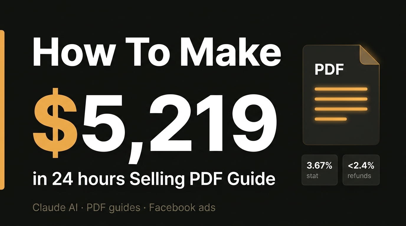How to make $5,219 in 24 hours selling PDF guide, Ebook money