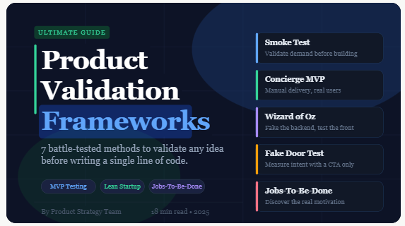 Product validation frameworks