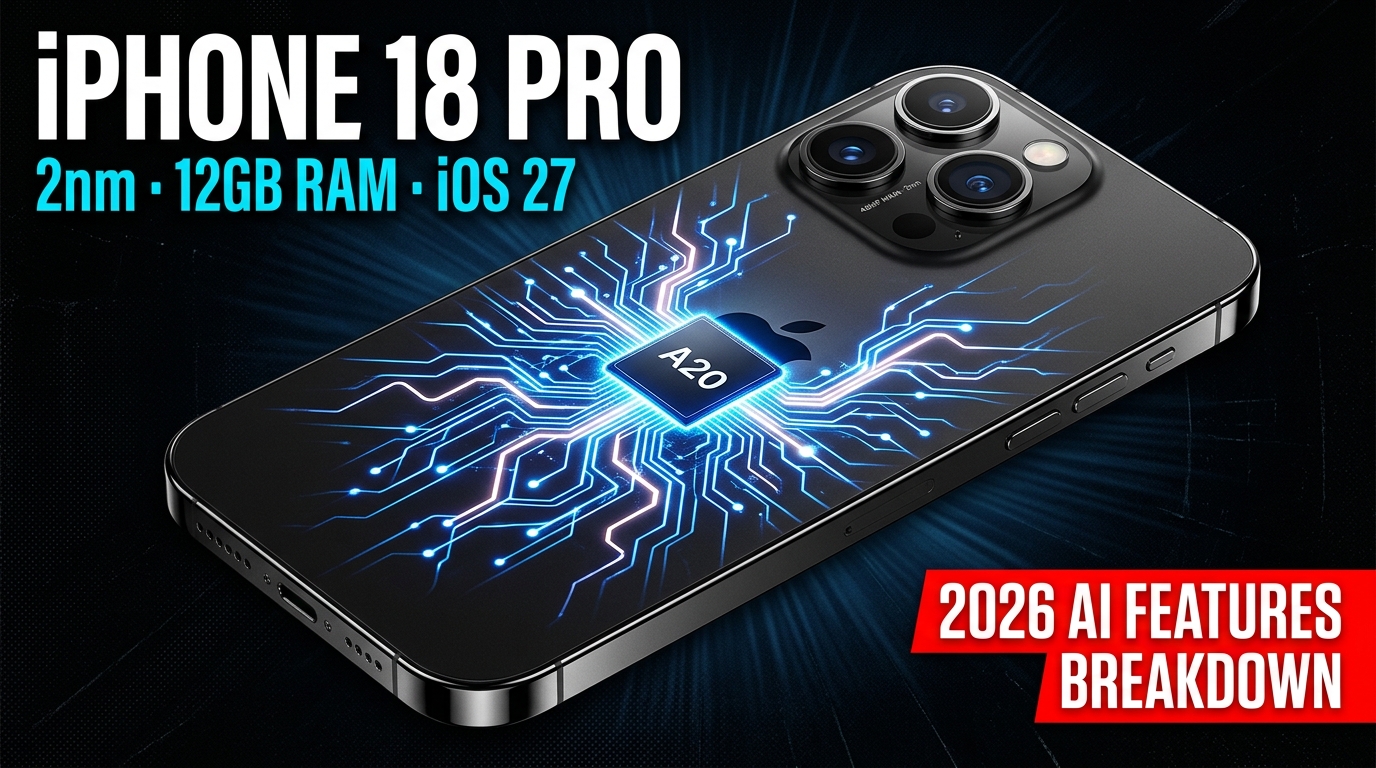 iPhone 18 Pro: Apple's Most Ambitious AI Hardware Bet — A20 Chip, 12GB RAM & iOS 27 Fully Explained