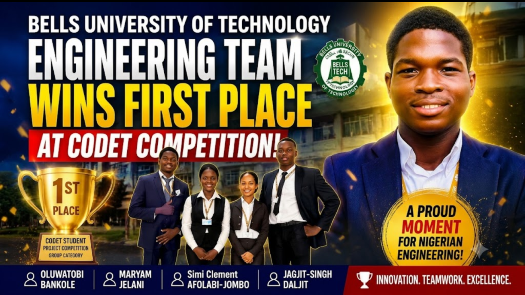 Bells University of Technology's Engineering Team Wins First Place at CODET Student Project Competition