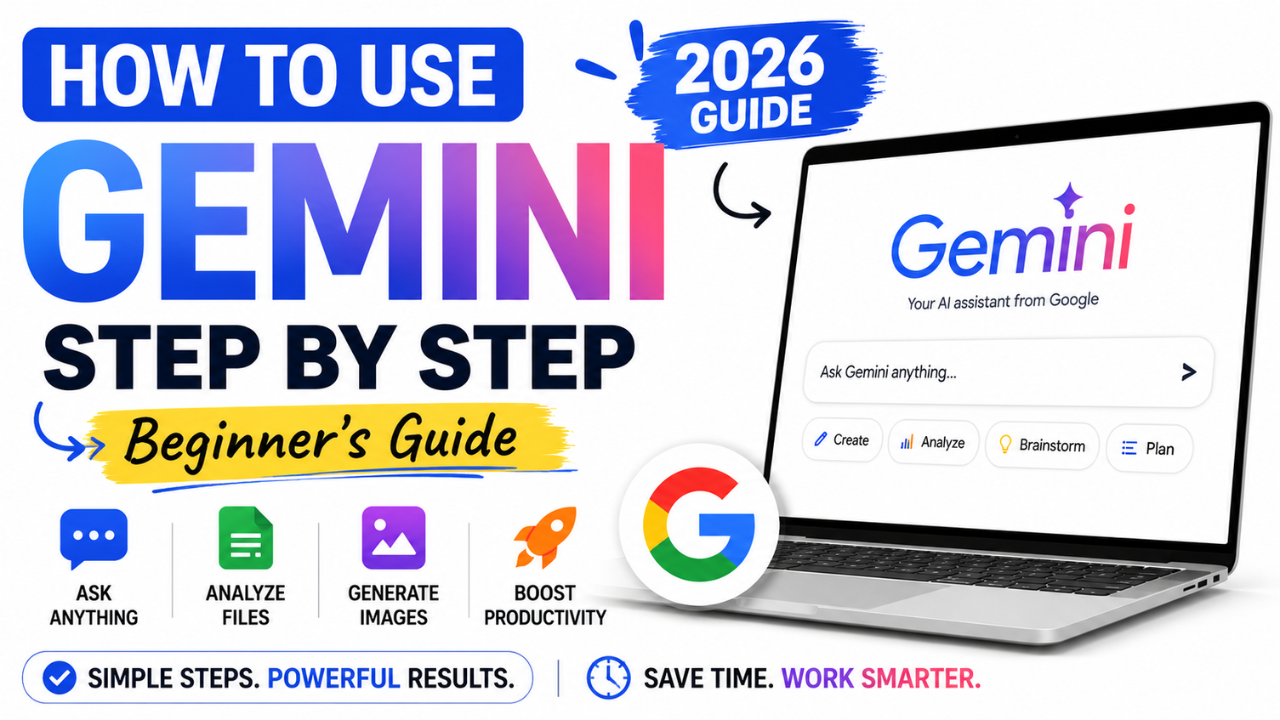 How to Use Gemini Step by Step (2026 Beginner's Guide for Beginners)