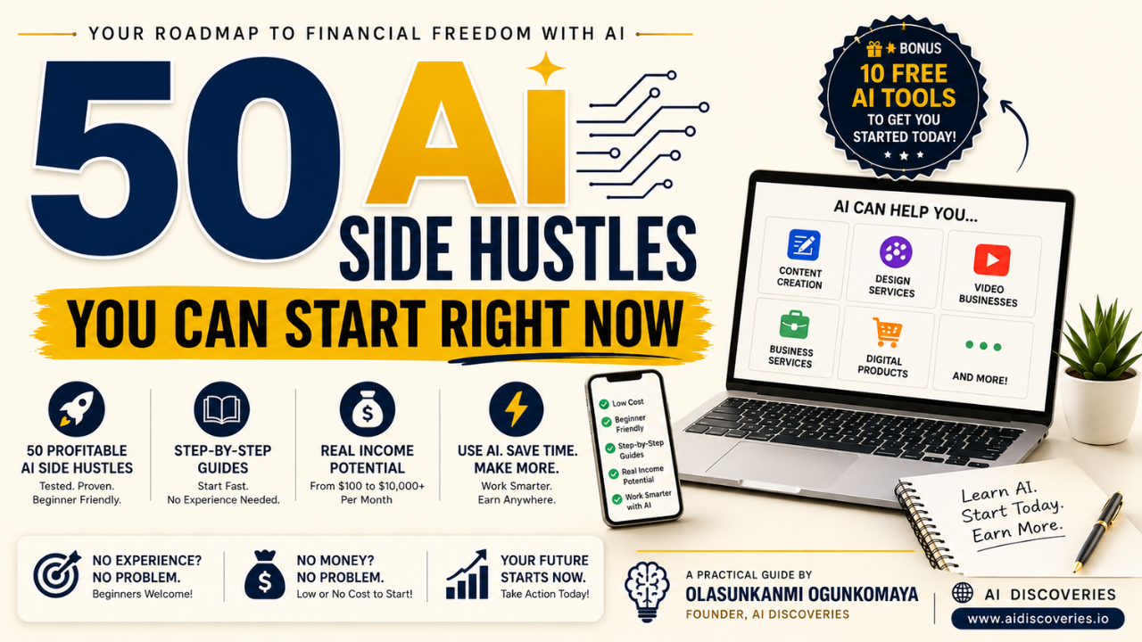 50 AI SIDE HUSTLES YOU CAN START RIGHT NOW
