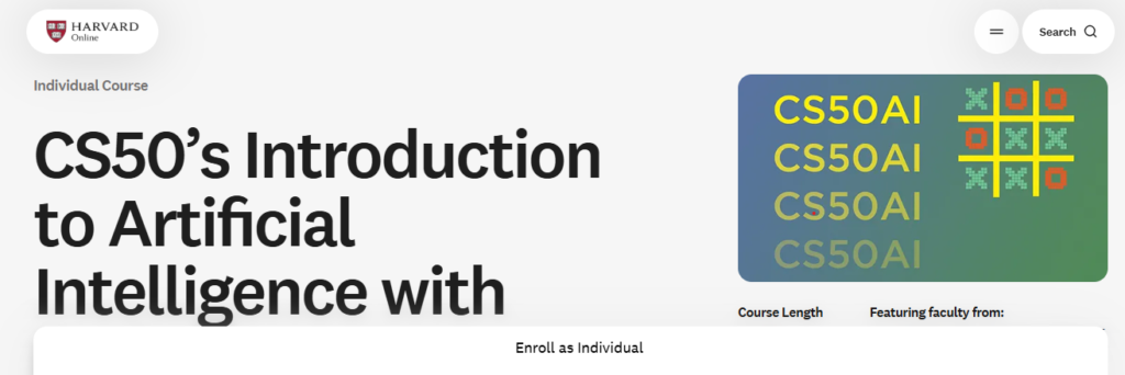 Havard's CS50 AI Course