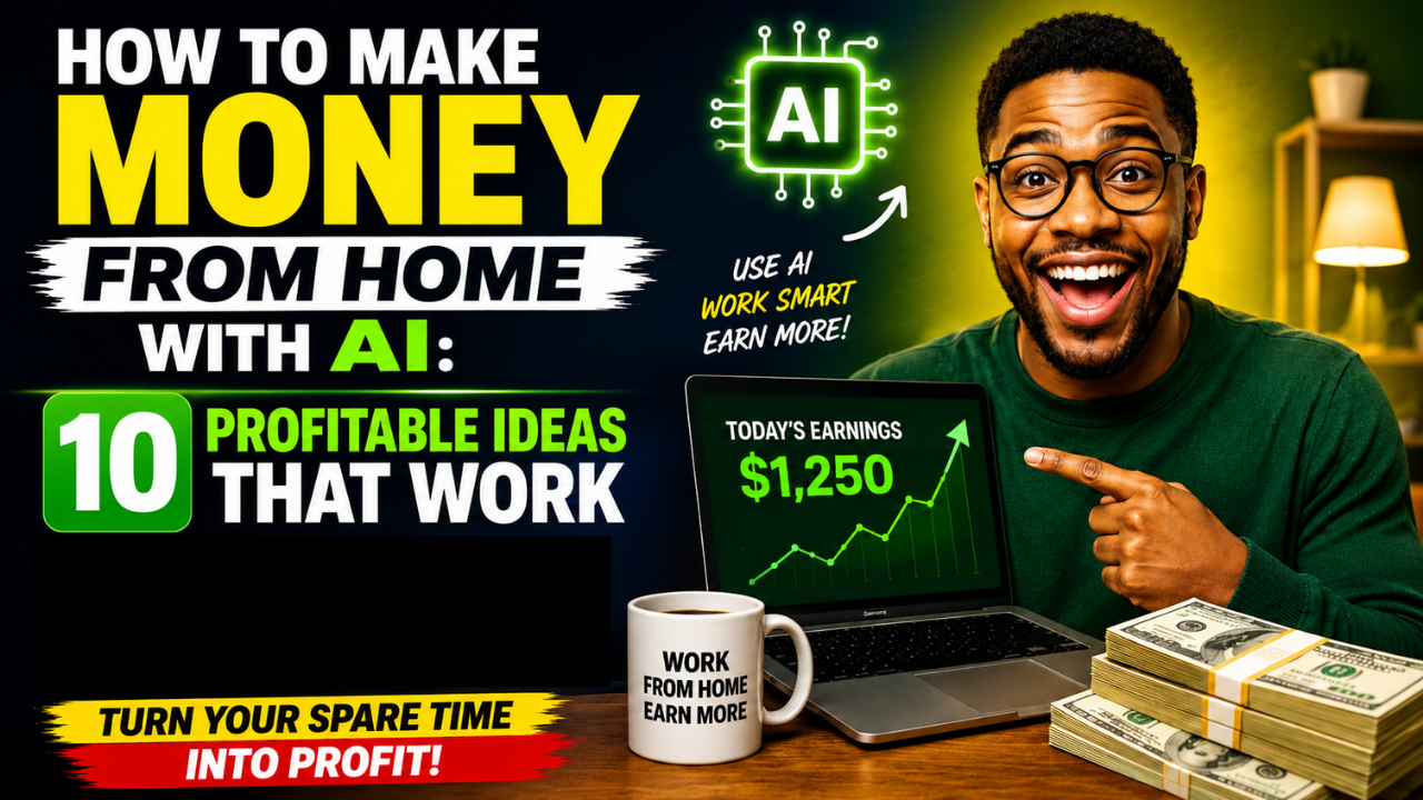 How to Make Money From Home With AI: 10 Profitable Ideas That Work – Turn Your Spare Time Into Profit