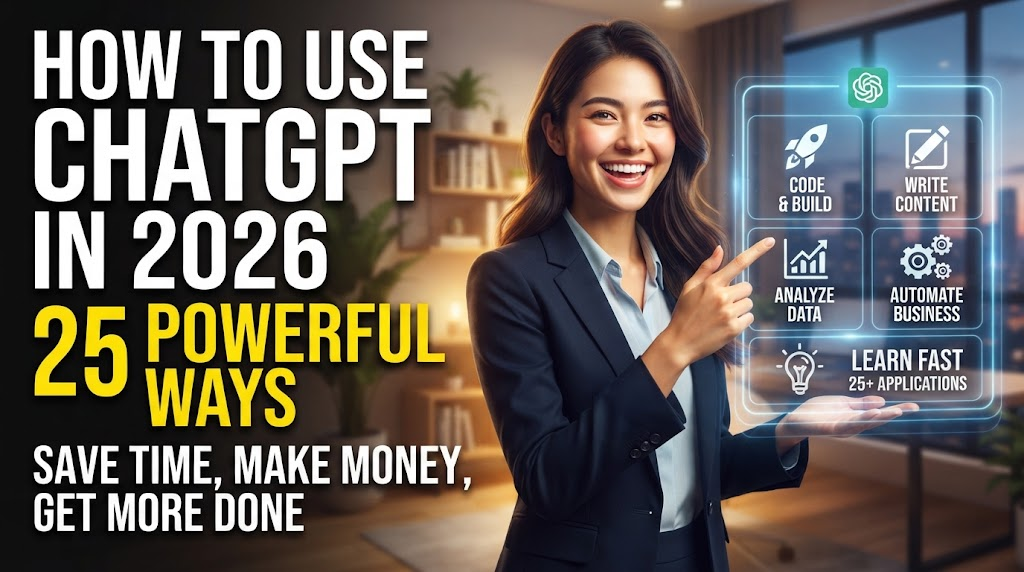 How to Use ChatGPT in 2026: 25 Powerful Ways to Save Time, Make Money, and Get More Done