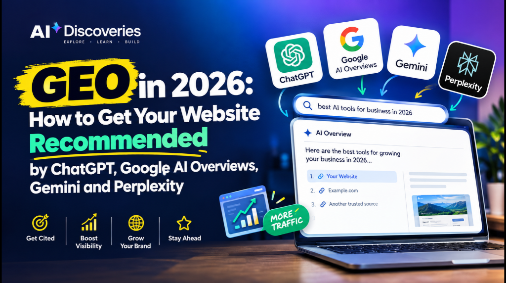 GEO in 2026: How to Get Your Website Recommended by ChatGPT, Google AI Overviews, Gemini and Perplexity